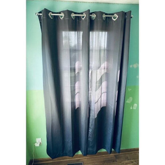 Gray Silver Curtain Panels With Grommets Room Darkening 100% Polyester 6 Panels - Picture 7 of 11